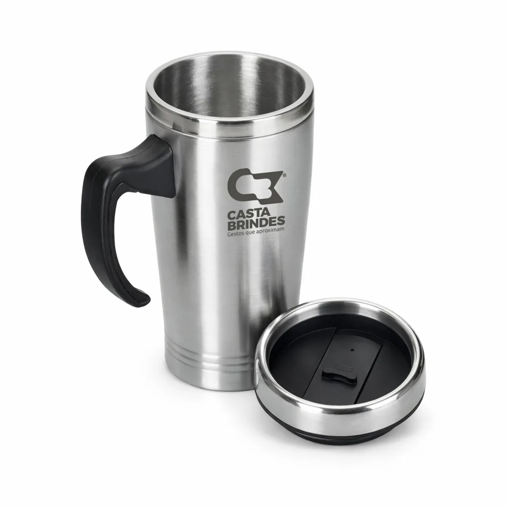Caneca Inox 480ml Com Tampa