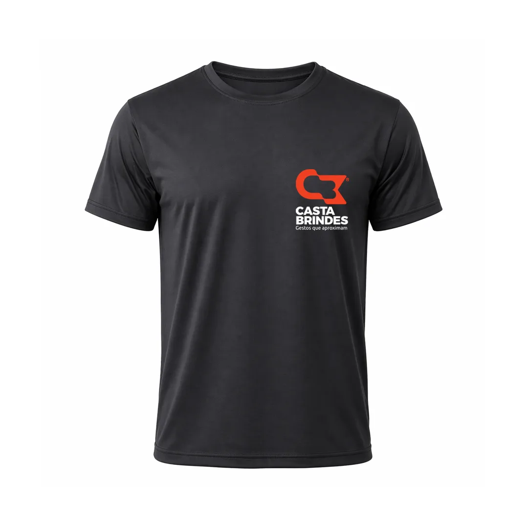 CAMISA DE MALHA GOLA CARECA POLIVISCOSE ESCURA