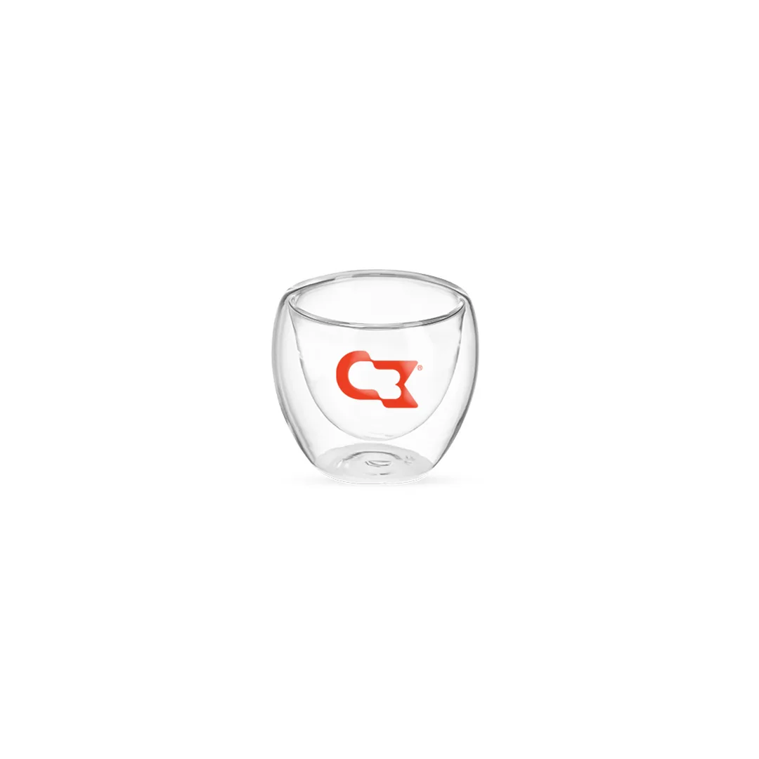 Copo Vidro Parede Dupla 80ml